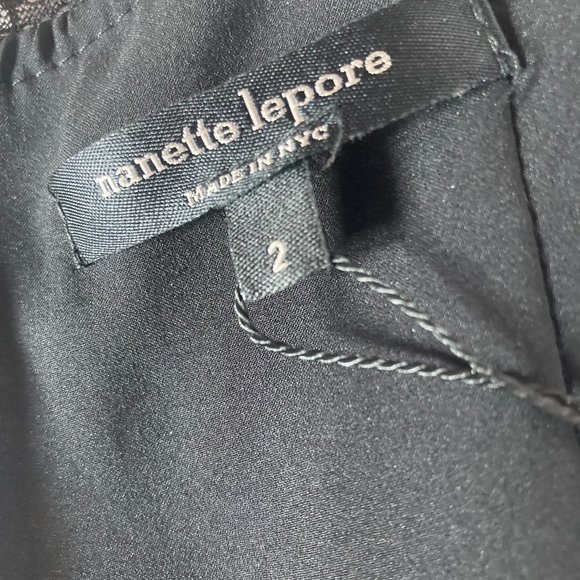 Nanette Lepore Black Lace Dress with Nude Underslip sz 2 NWT - Picture 10 of 12